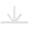 Ekena Millwork Saratoga Architectural Grade PVC Gable Bracket, 72"W x 45"H x 4"D x 4"F, 15/12 Pitch GBP072X45X0404SAR00 - alternate 4